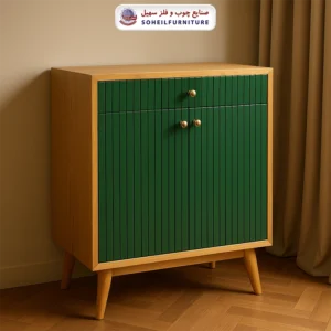 جاکفشی چوب و MDF کشو دار مدل 104 سهیل (روکش طبیعی چوب بلوط) - رنگ: سبز, رنگ سفارشی مشتری(داخل توضیحات سفارش رنگ دلخواهتون نوشته شود) - نوع روکش صفحه: چوب بلوط - جنس اسکلت داخلی (کلاف): ام دی اف (MDF), چوب راش گرجستان - ارسال فوری به سراسر کشور از تهران