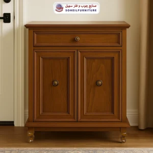 جاکفشی چوب و MDF کشو دار مدل 132 سهیل (روکش طبیعی چوب بلوط) - رنگ: طوسی, گردویی, رنگ سفارشی مشتری(داخل توضیحات سفارش رنگ دلخواهتون نوشته شود) - نوع روکش صفحه: چوب بلوط - جنس اسکلت داخلی (کلاف): ام دی اف (MDF), چوب راش گرجستان - ارسال فوری به سراسر کشور از تهران